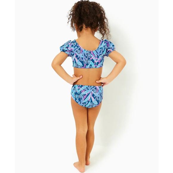 Lilly Pulitzer Girl 14 Barton Blue Star Gazing Arlen Bikini Two Piece Set G35-12 - Picture 2 of 12
